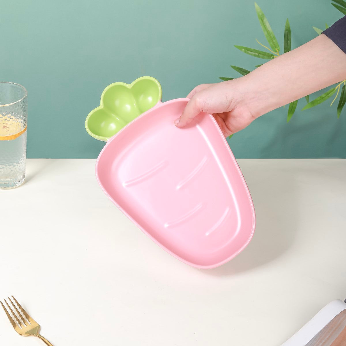 Ceramic Chip And Dip Platter Pink 550 ml Nestasia