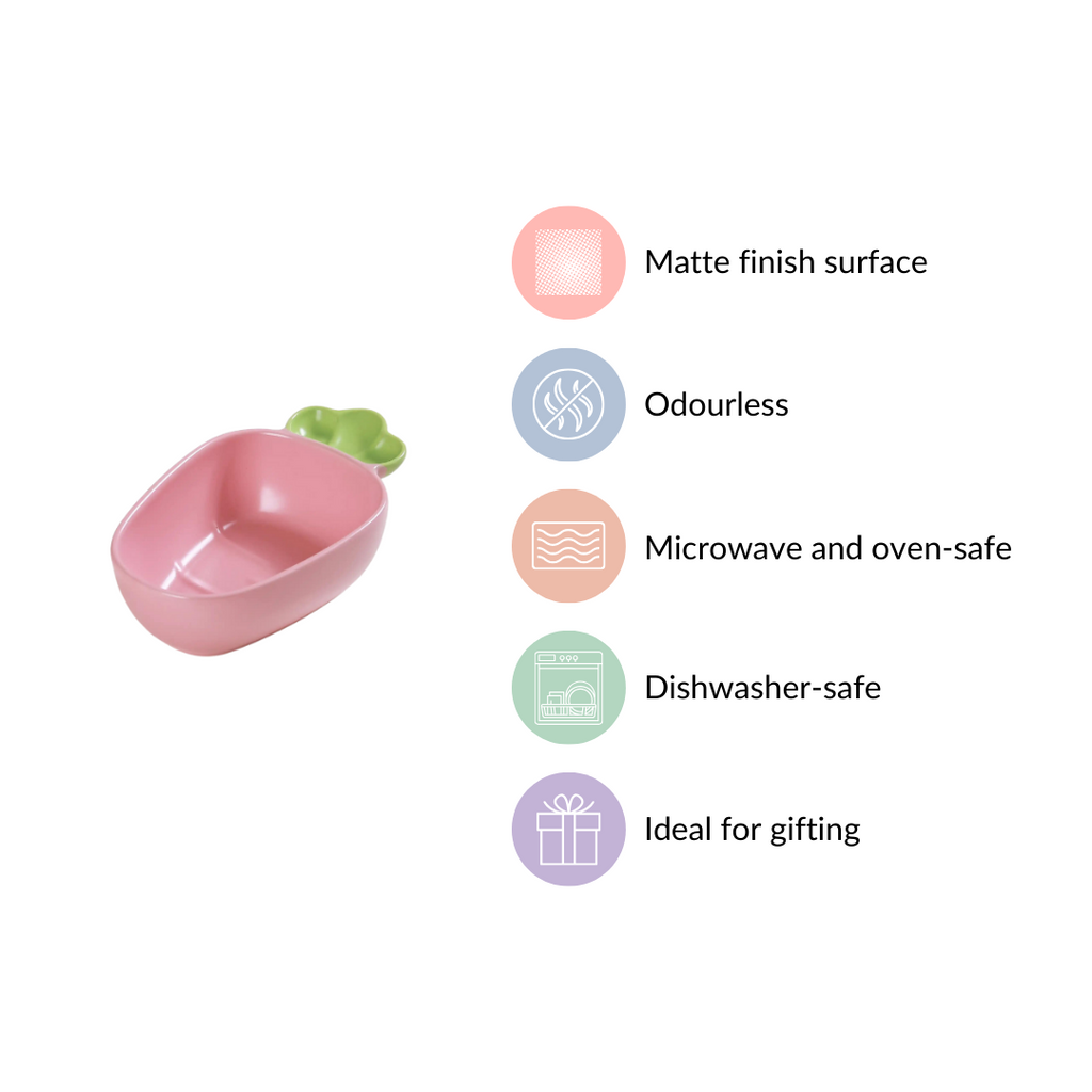 Radish Ceramic Snack Dish Pink 300 ml Nestasia
