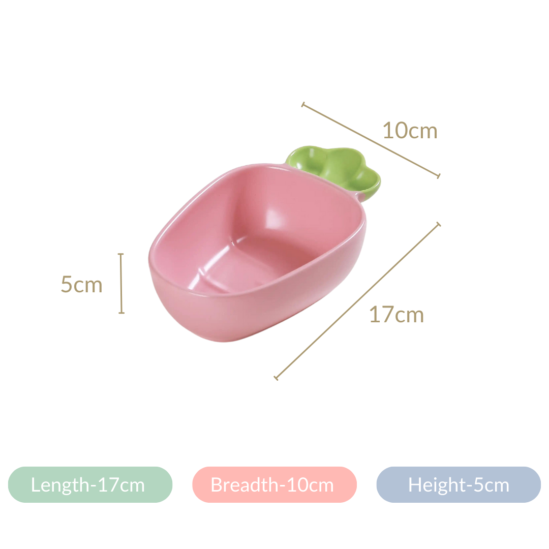 Radish Ceramic Snack Dish Pink 300 ml Nestasia
