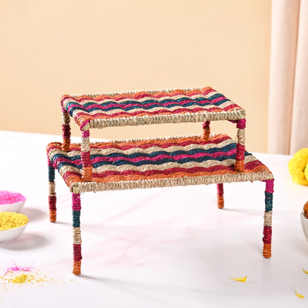 Rainbow Sabai Char Pai Risers Set Of 2 Nestasia
