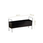 Raised Iron Trough Planter With Handle Black Nestasia