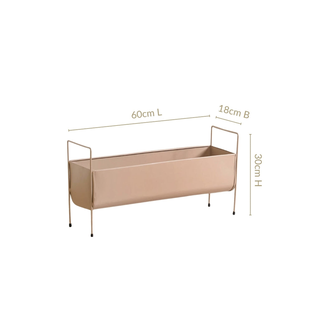 Raised Trough Planter With Handle Beige Nestasia