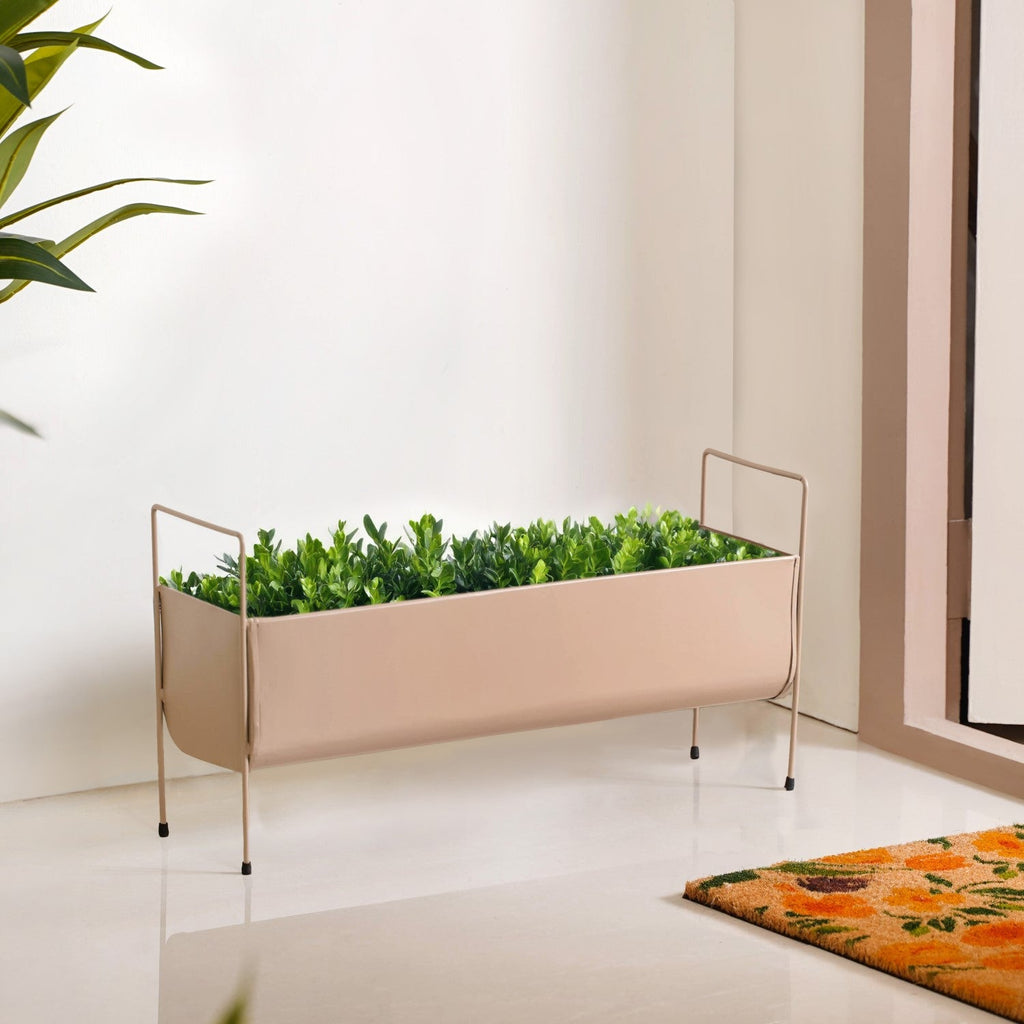 Raised Trough Planter With Handle Beige Nestasia