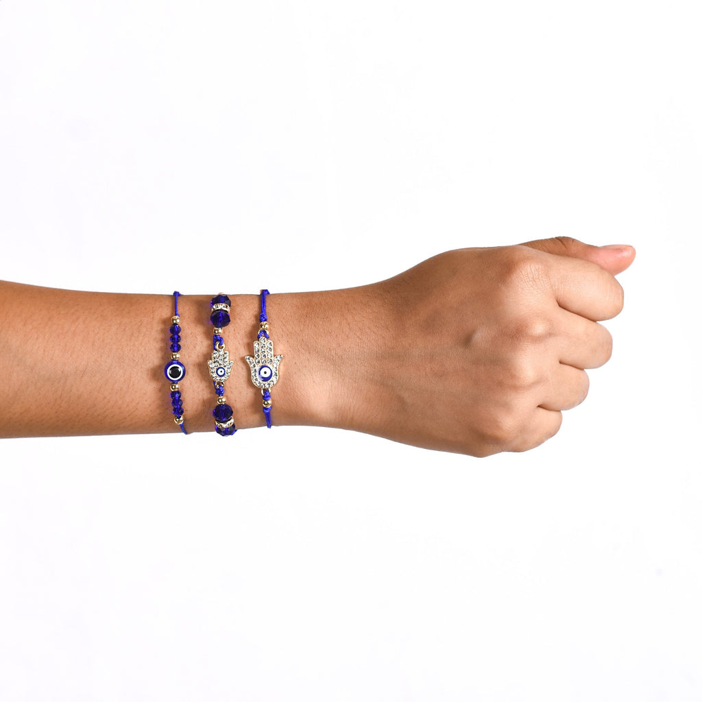 Protective Evil Eye Trio Bracelet Set Of 3 Nestasia