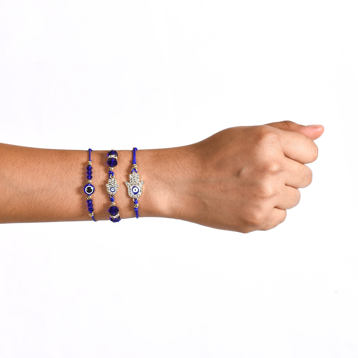 Protective Evil Eye Trio Bracelet Set Of 3 Nestasia