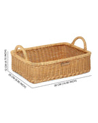 Versatile Rattan Basket for Serving, Organizing, and Stylish Home Display