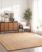 Durable Rustic Rectangular Jute Carpet For Balcony