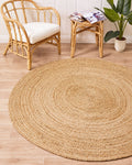 Handwoven Rectangular Jute Carpet For Living Room Decor