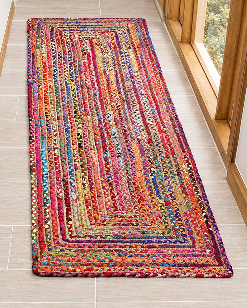 Durable Multicolor Rectangular Jute Carpet For Living Space