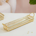 Gold Long Tray With Handles Nestasia