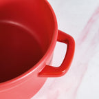 Matte Red Ceramic Cocotte Cooking Pot 4200ml Nestasia