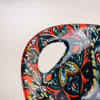 Red Mystic Mandala Ceramic Long Dish 400ml Nestasia