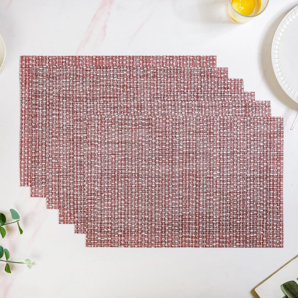 Red White Placemat Set Of 6 Nestasia