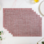 Red White Placemat Set Of 6 Nestasia