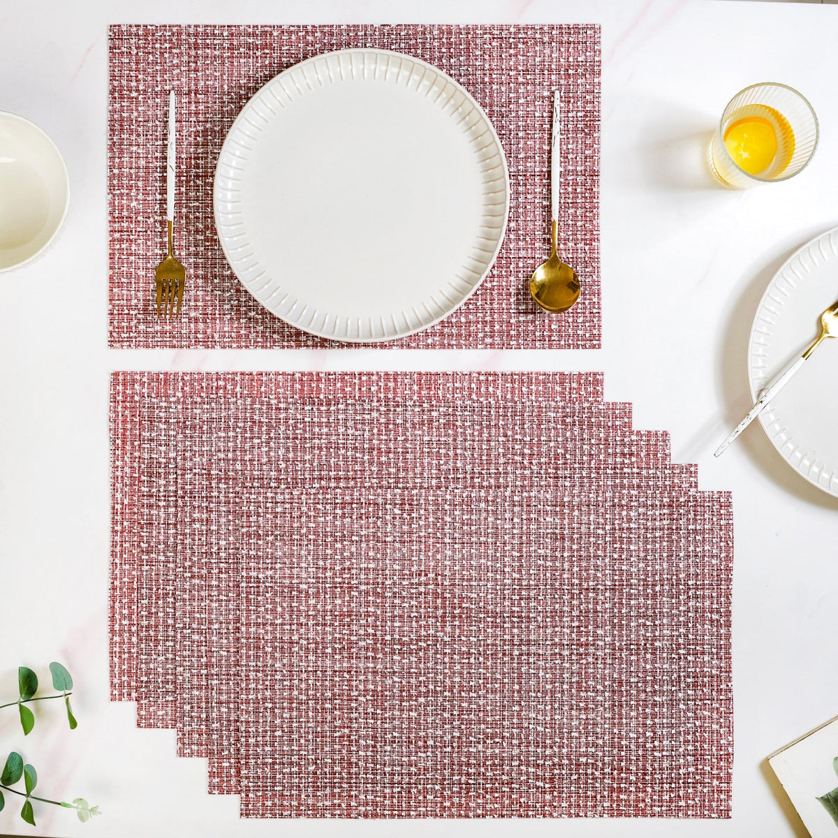Red White Placemat Set Of 6 Nestasia