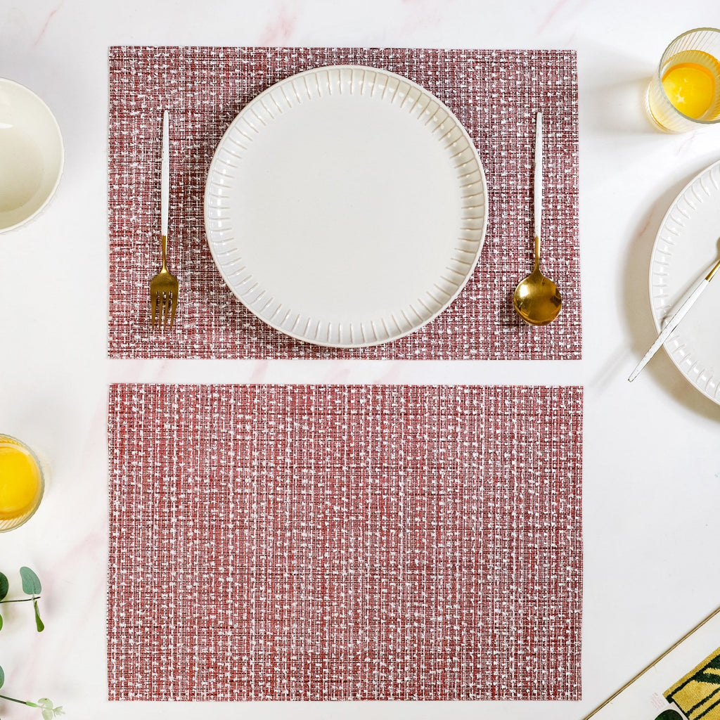 Red White Placemat Set Of 6 Nestasia