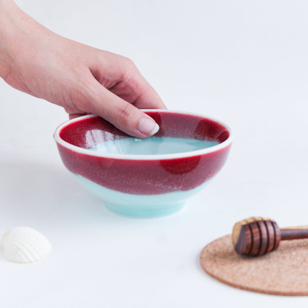 Red And Blue Bowl - Set of 2 200 ml Nestasia