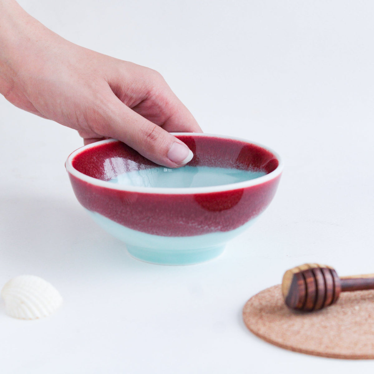 Red And Blue Bowl - Set of 2 200 ml Nestasia