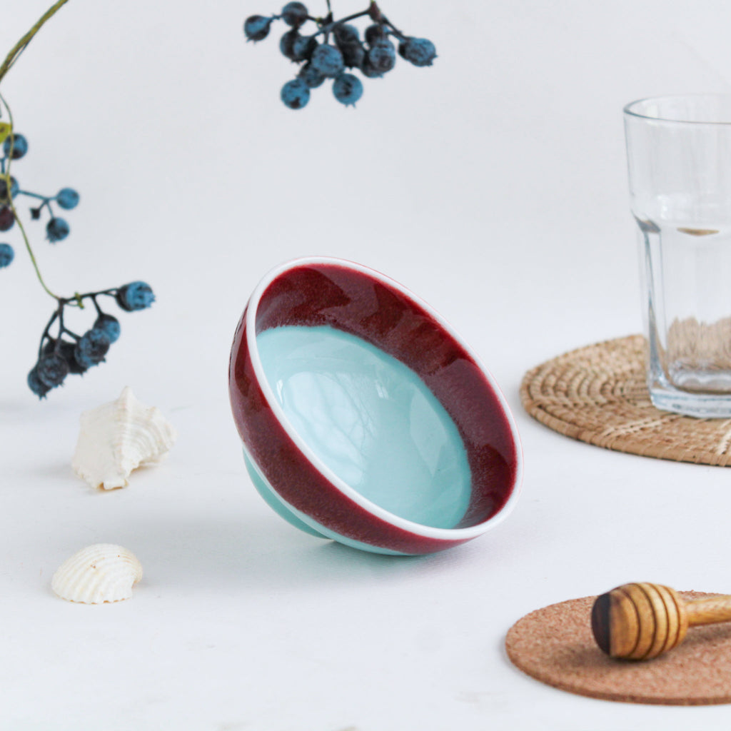 Red And Blue Bowl - Set of 2 200 ml Nestasia