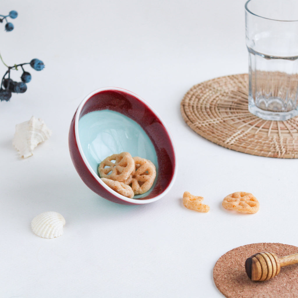 Red And Blue Bowl - Set of 2 200 ml Nestasia
