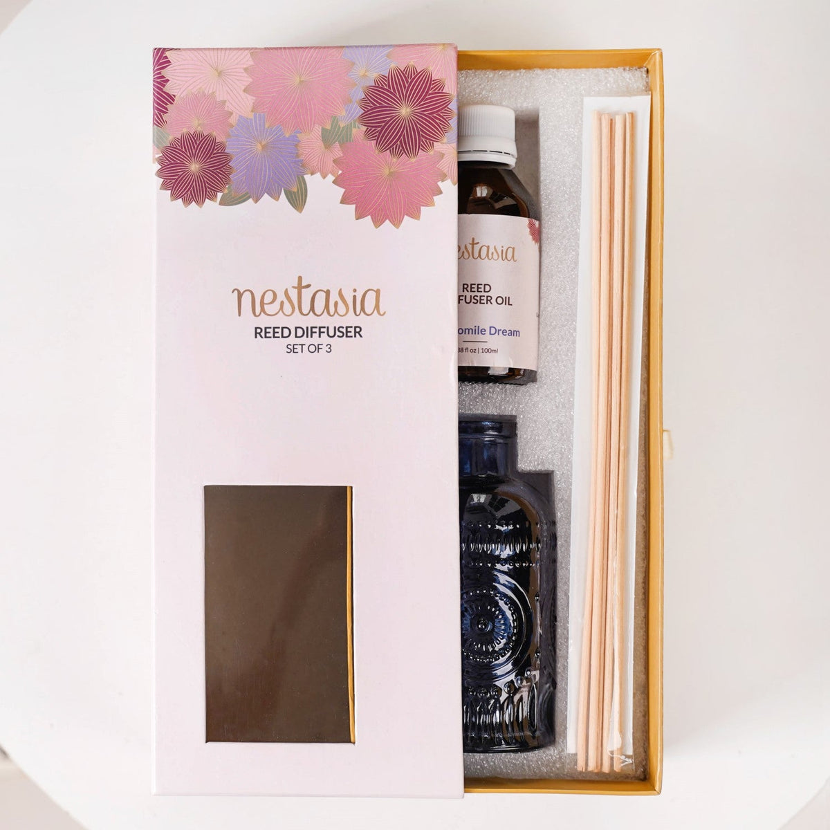 Chamomile Dream Fragrant Reed Diffuser Set Of 3 Nestasia