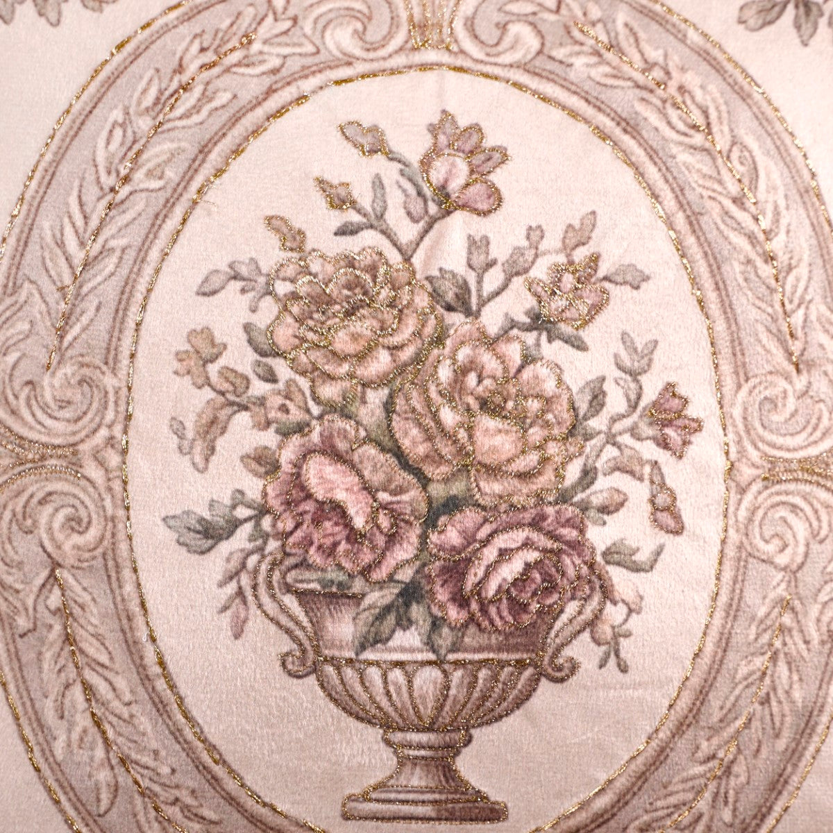 Regal Bouquet Highlight Embroidery Cushion Cover 40x40cm Nestasia