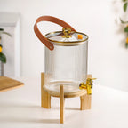 Fluted Chic Drink Dispenser With Handle And Stand 3600ml Nestasia