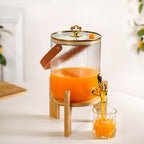 Fluted Chic Drink Dispenser With Handle And Stand 3600ml Nestasia