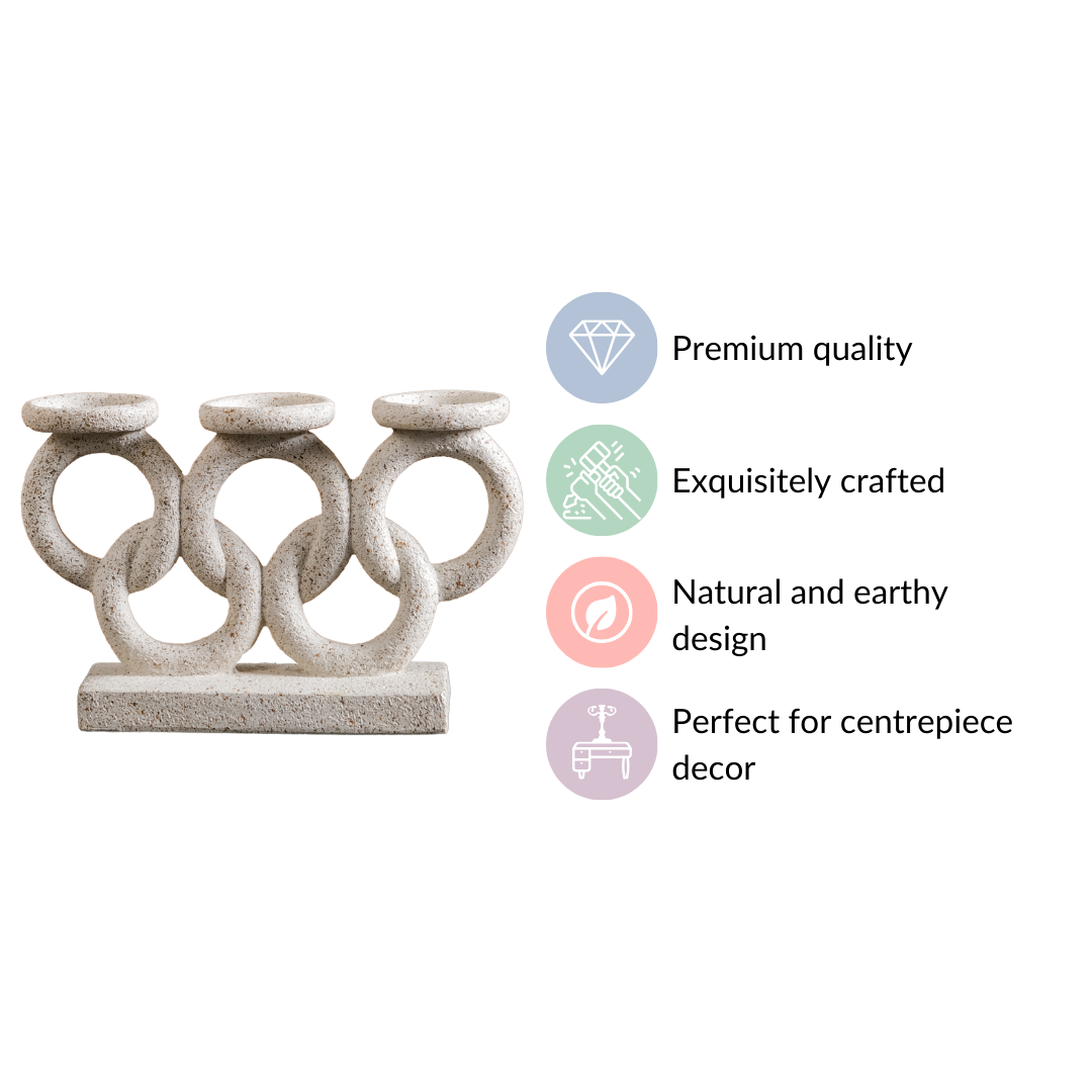 Olympic Rings Sculpture Candle Stand Nestasia