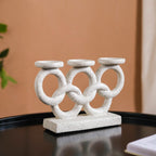 Olympic Rings Sculpture Candle Stand Nestasia