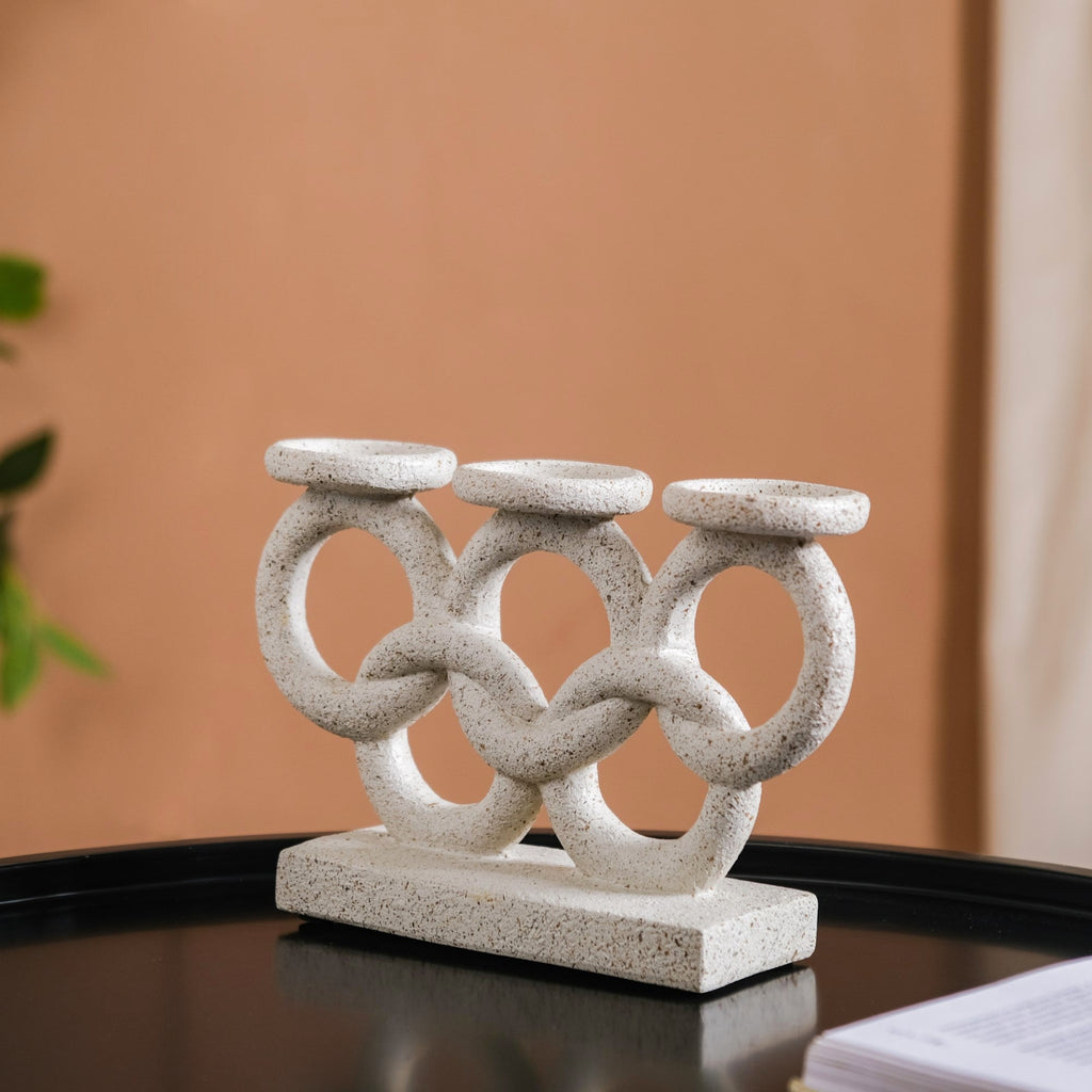 Olympic Rings Sculpture Candle Stand Nestasia