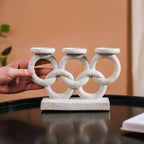 Olympic Rings Sculpture Candle Stand Nestasia