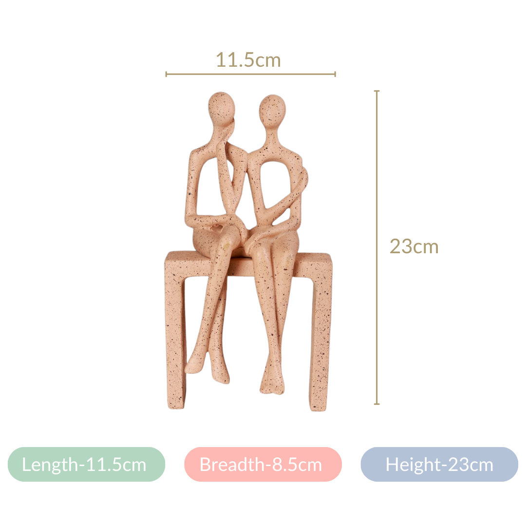 Couple On A Bench Showpiece Nestasia