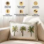 Resort Grove Cotton Embroidered Cushion Cover 50x35cm Nestasia