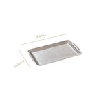 Matte Steel Snack Serving Tray Medium 26x15cm Nestasia