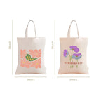 Flower Power Reusable Printed Canvas Tote Bag Set Of 2 Nestasia