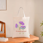 Flower Power Reusable Printed Canvas Tote Bag Set Of 2 Nestasia
