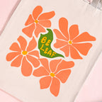 Flower Power Reusable Printed Canvas Tote Bag Set Of 2 Nestasia
