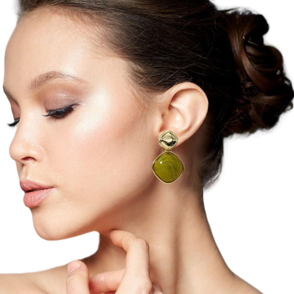 Green And Gold Rhombus Drops Nestasia