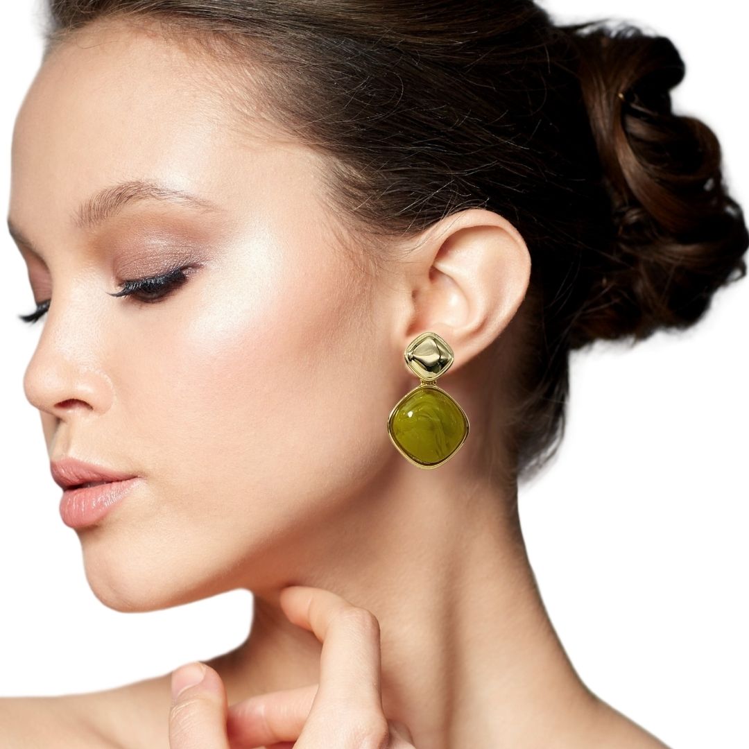 Green And Gold Rhombus Drops Nestasia