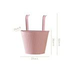 Ribbed Hanging Planter Set Of 2 Dusty Pink Nestasia