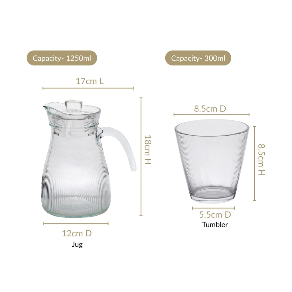 Water Jug With Tumbler Set Of 5 Nestasia