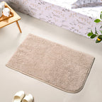 Ribbed Reversible Cotton Floor Mat Beige 82x50cm Nestasia