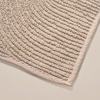 Ribbed Reversible Cotton Floor Mat Beige 82x50cm Nestasia
