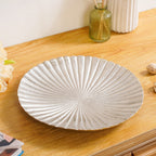 Ribbed Platter Silver 29cm Nestasia