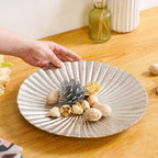 Ribbed Platter Silver 29cm Nestasia