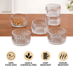Ribbed Dessert Bowl Set Of 6 160ml Nestasia