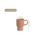 Ribelle Ceramic Stackable Mug Set Of 4 Dusty Pink 270ml Nestasia