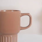 Ribelle Ceramic Stackable Mug Set Of 4 Dusty Pink 270ml Nestasia