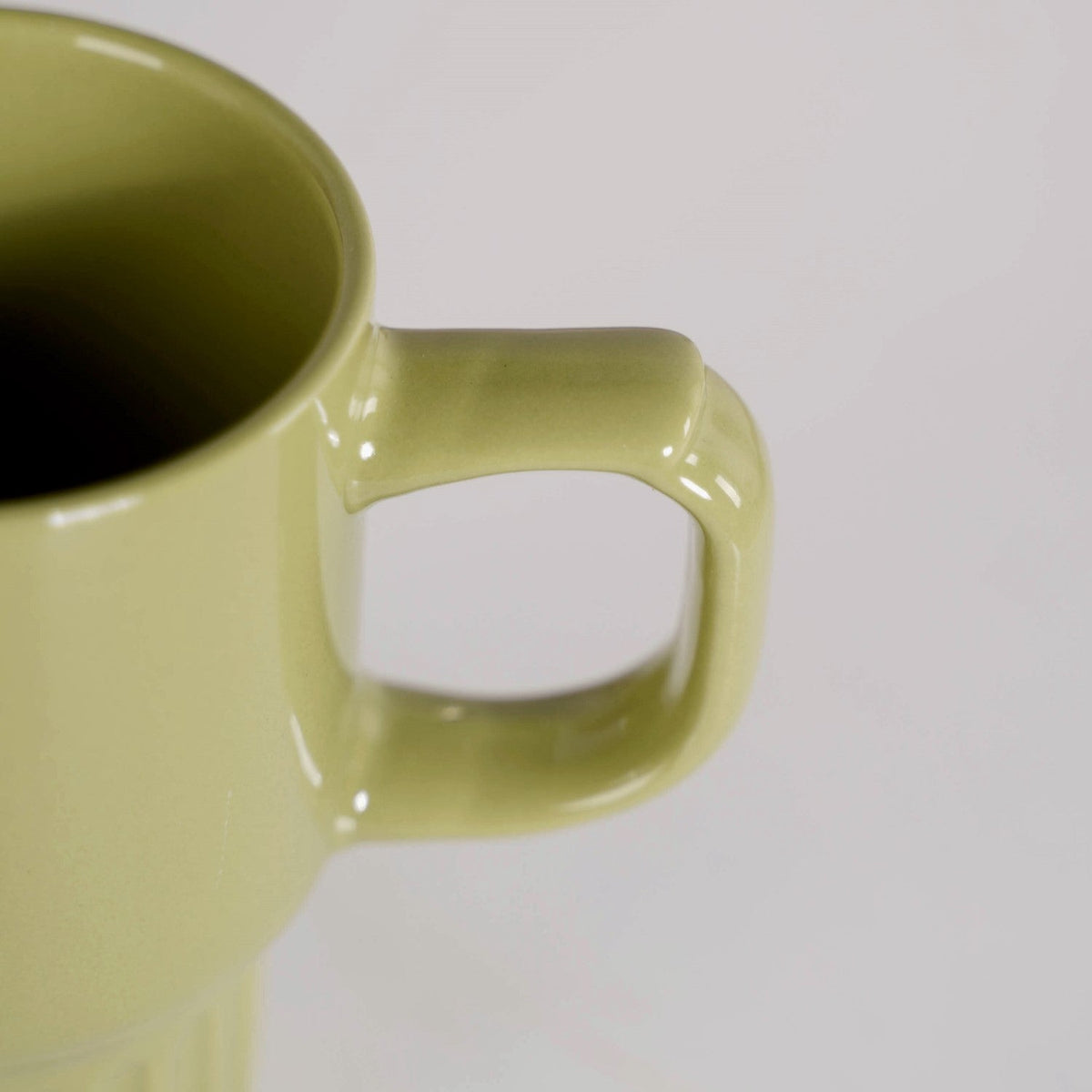 Ribelle Ceramic Stackable Mug Set Of 4 Olive Green 270ml Nestasia